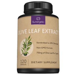 Premium Olive Leaf Extract - 750mg Per Capsule - Sunergetic