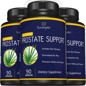 Premium Prostate Supplement with Saw Palmetto Extract & 30 Herbs - Sunergetic