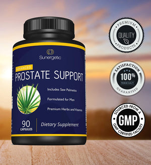 Premium Prostate Supplement with Saw Palmetto Extract & 30 Herbs - Sunergetic
