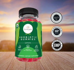 Organic Probiotic Gummies – 5 Billion CFU Per Serving - 60 Probiotic Gummies - Sunergetic