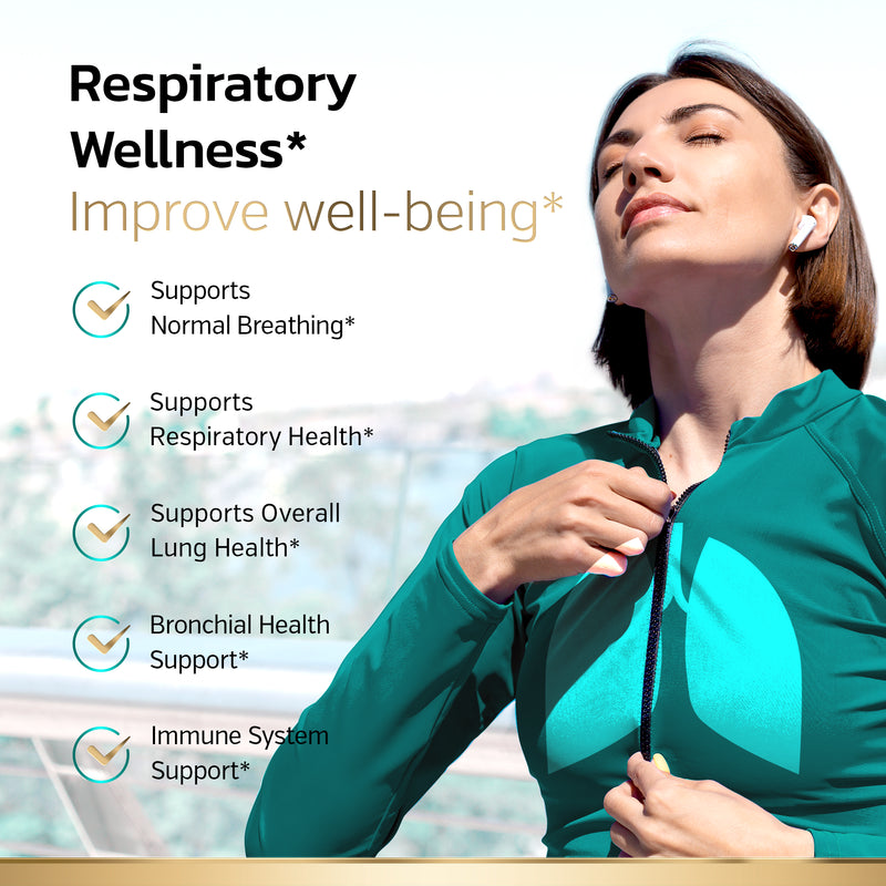 Premium Lung Support Supplement – 60 Capsules - Sunergetic