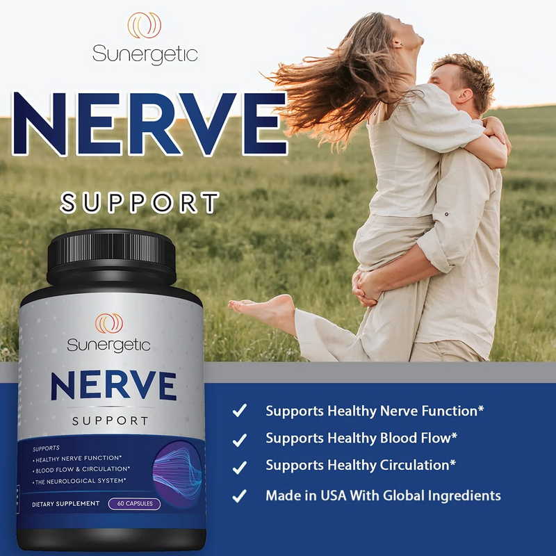 Premium Nerve Support Supplement - 60 Capsules - Sunergetic