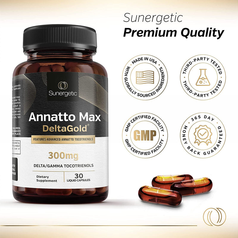 Premium Annatto Tocotrienol Supplement – Vitamin E Tocotrienols with DeltaGold - Sunergetic
