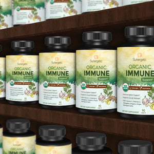 Sunergetic USDA Organic Immune Support Supplement - 90 Tablets - Sunergetic