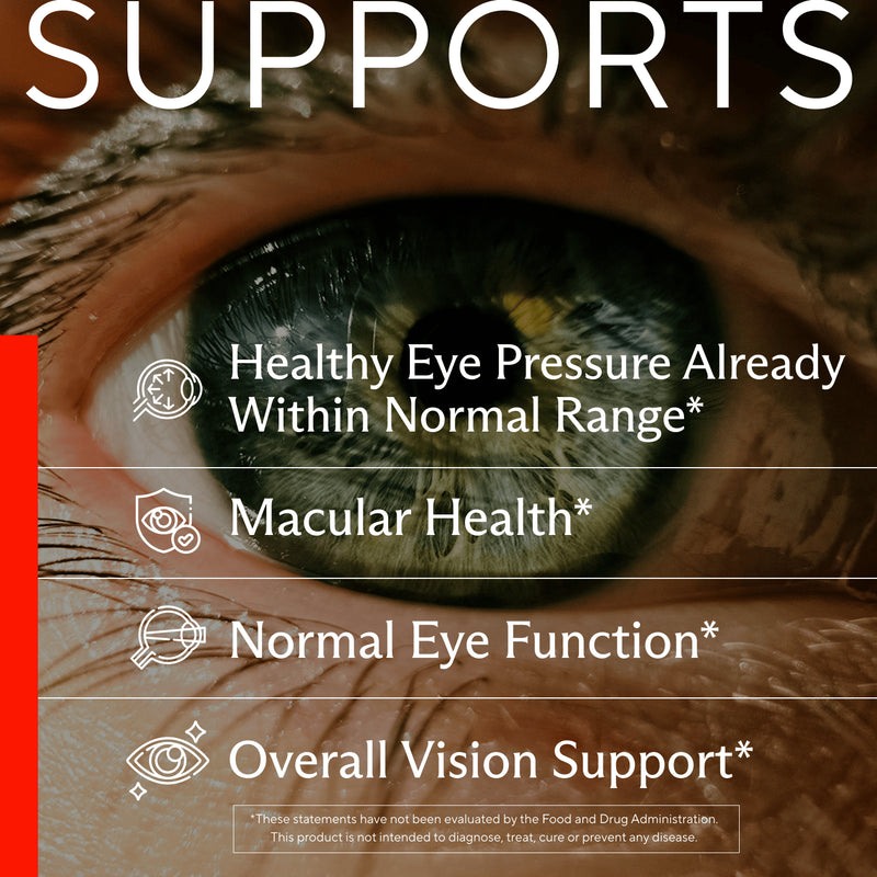 Premium Eye Pressure Support Supplement - 30 Count - Sunergetic