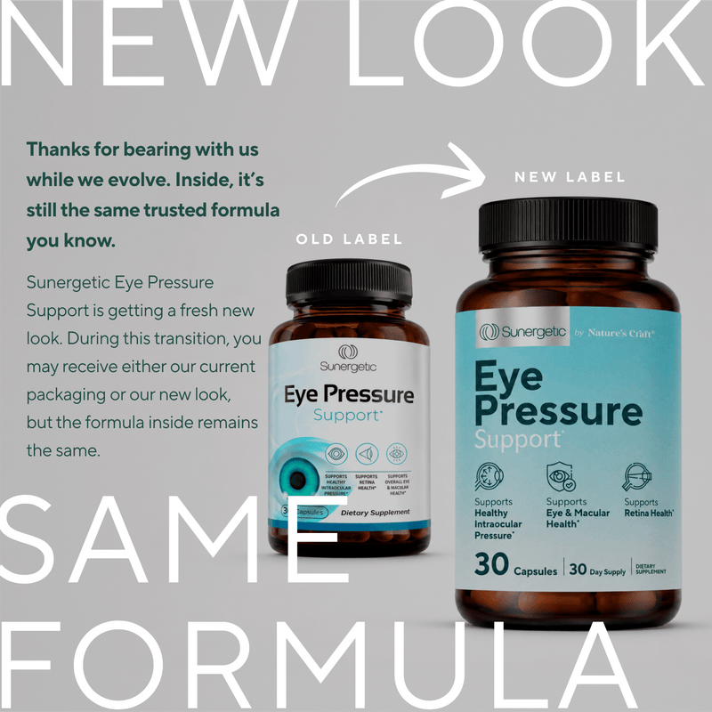Premium Eye Pressure Support Supplement - 30 Count - Sunergetic
