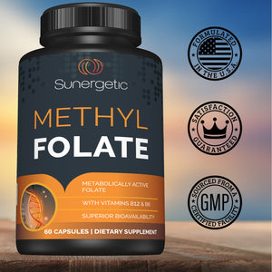 Premium Methyl Folate Supplement - Sunergetic