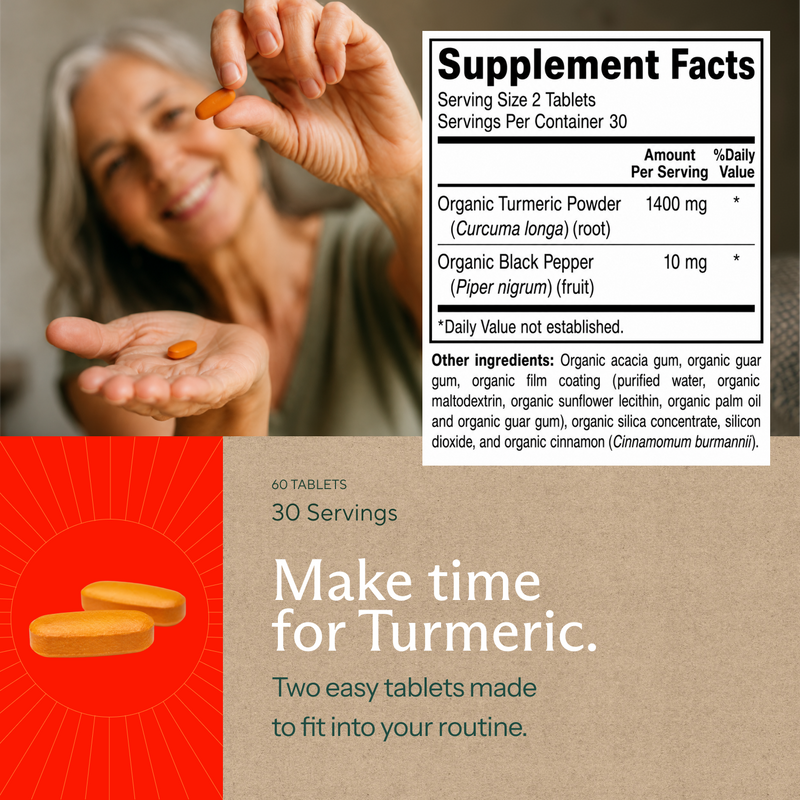Premium Organic Turmeric - 1400 MG per Serving - Sunergetic