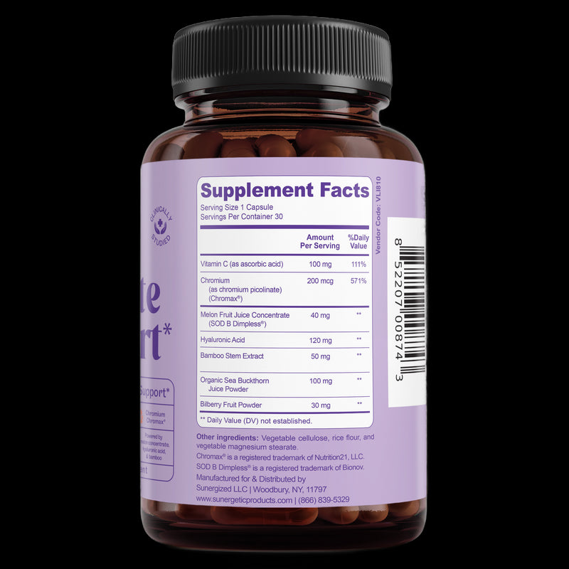 Premium Cellulite Supplement – Anti Cellulite Capsules For Women – Supports Skin Smoothing, Smooth Legs, Reduces Cellulite & Promotes Collagen Production – With Clinically Studied Melon SOD – 30 Count - Sunergetic