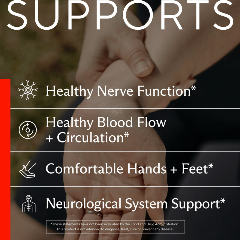 Premium Nerve Support Supplement - 60 Capsules - Sunergetic