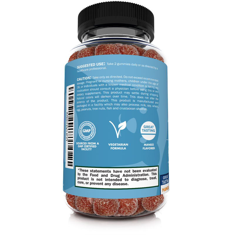 Premium Eye Support Gummies - With Lutein & Zeaxanthin - 60 Gummies - Sunergetic