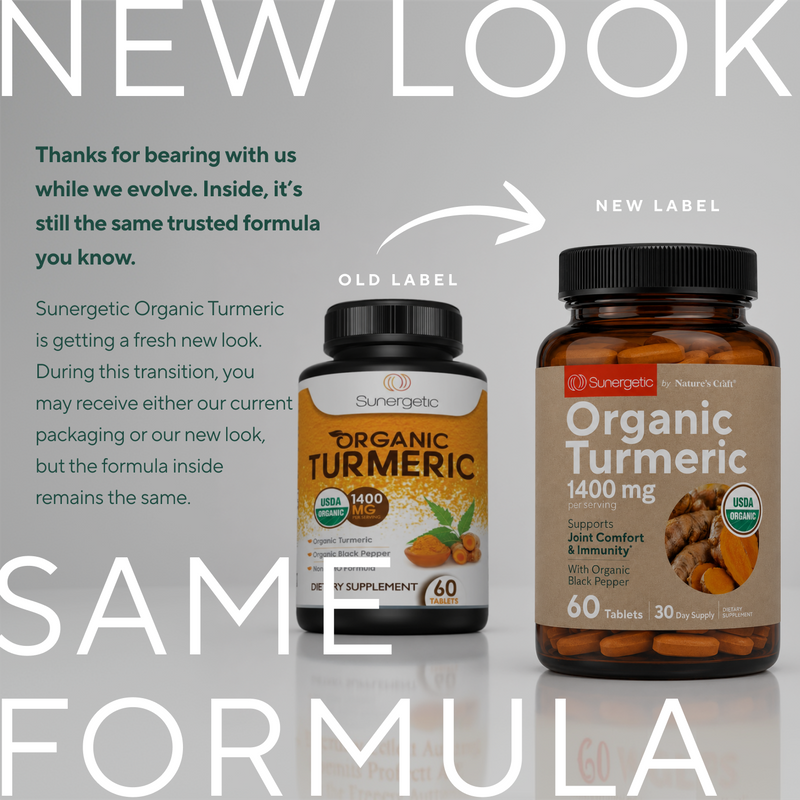 Premium Organic Turmeric - 1400 MG per Serving - Sunergetic