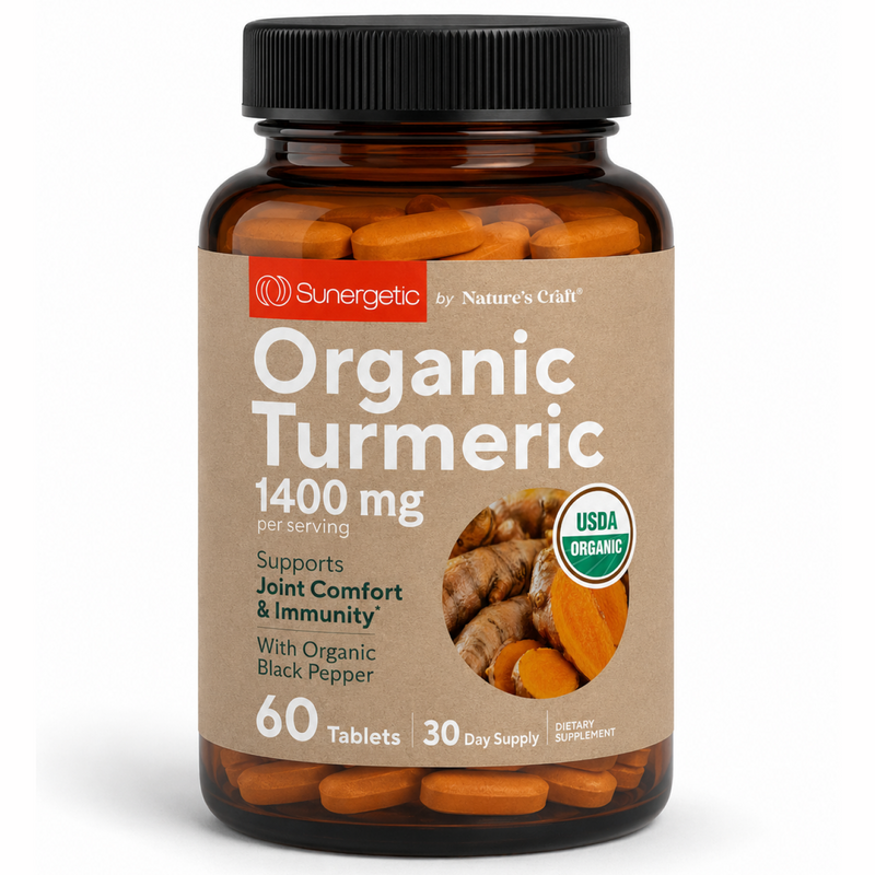 Premium Organic Turmeric - 1400 MG per Serving - Sunergetic