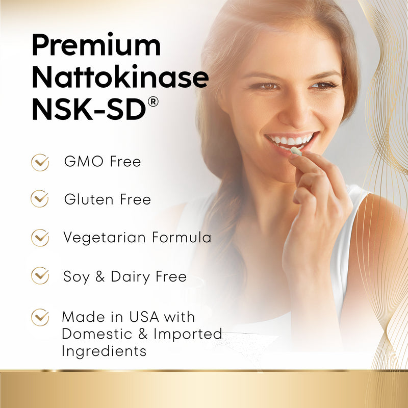 Premium Nattokinase Supplement for Arterial Support – 30 Capsules - Sunergetic