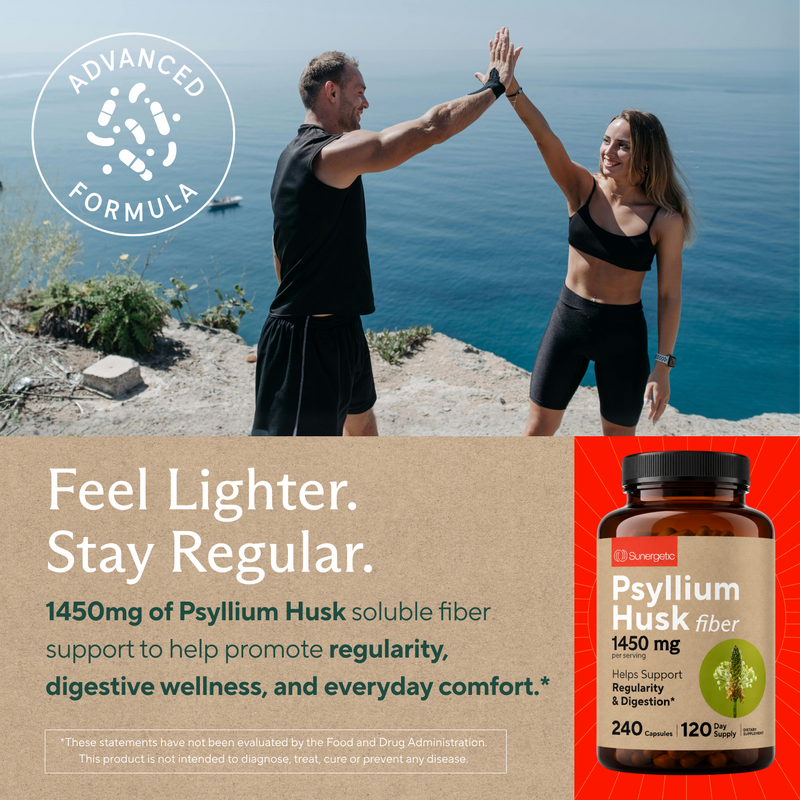 Premium Psyllium Husk Capsules - Sunergetic