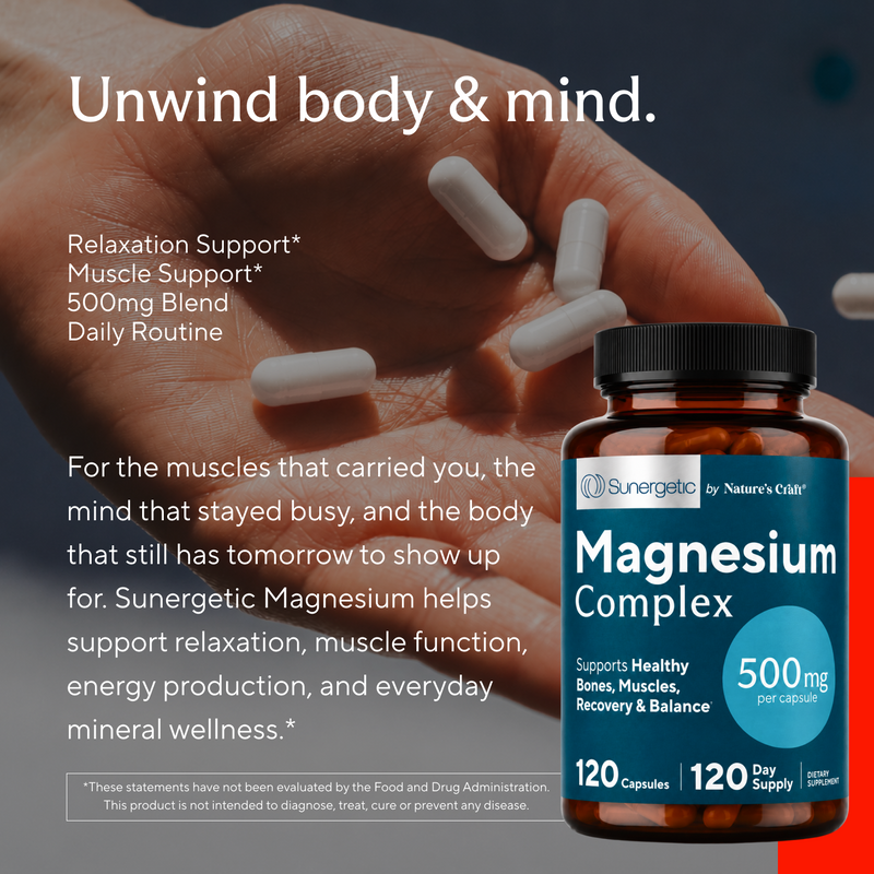 Premium Magnesium Citrate & Oxide Supplement - Sunergetic