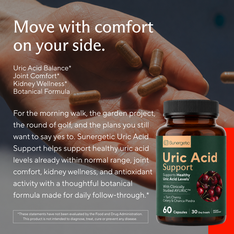 Premium Uric Acid Support Supplement - Sunergetic