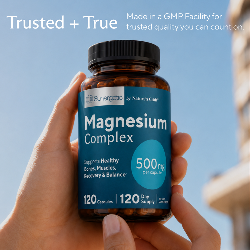 Premium Magnesium Citrate & Oxide Supplement - Sunergetic