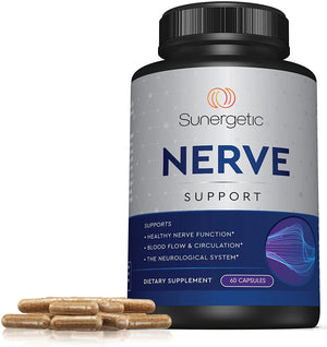 Premium Nerve Support Supplement - 60 Capsules - Sunergetic