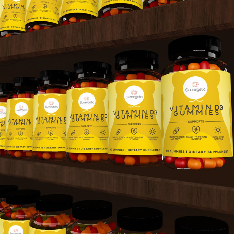 Premium Vitamin D3 Gummies – 2000 IU of Vitamin D3 per Serving - Sunergetic