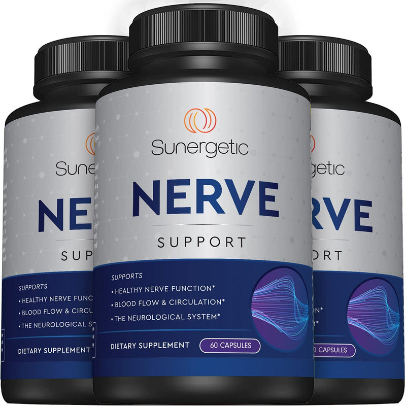 Premium Nerve Support Supplement - 60 Capsules - Sunergetic