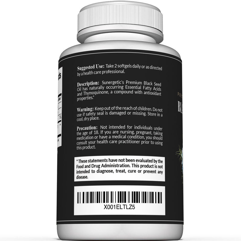 Premium Black Cumin Seed Oil Supplement - Sunergetic