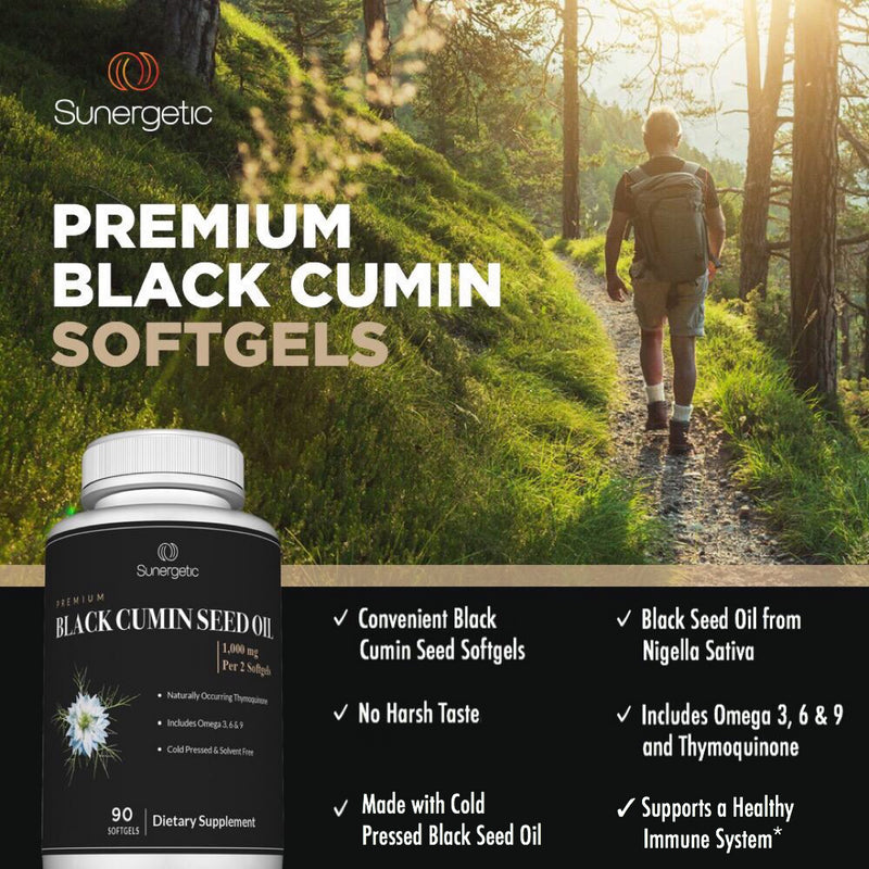 Premium Black Cumin Seed Oil Supplement - Sunergetic