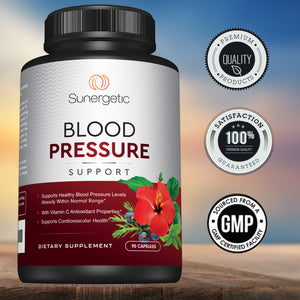 Premium Blood Pressure Support for Cardiovascular & Heart Health - Sunergetic