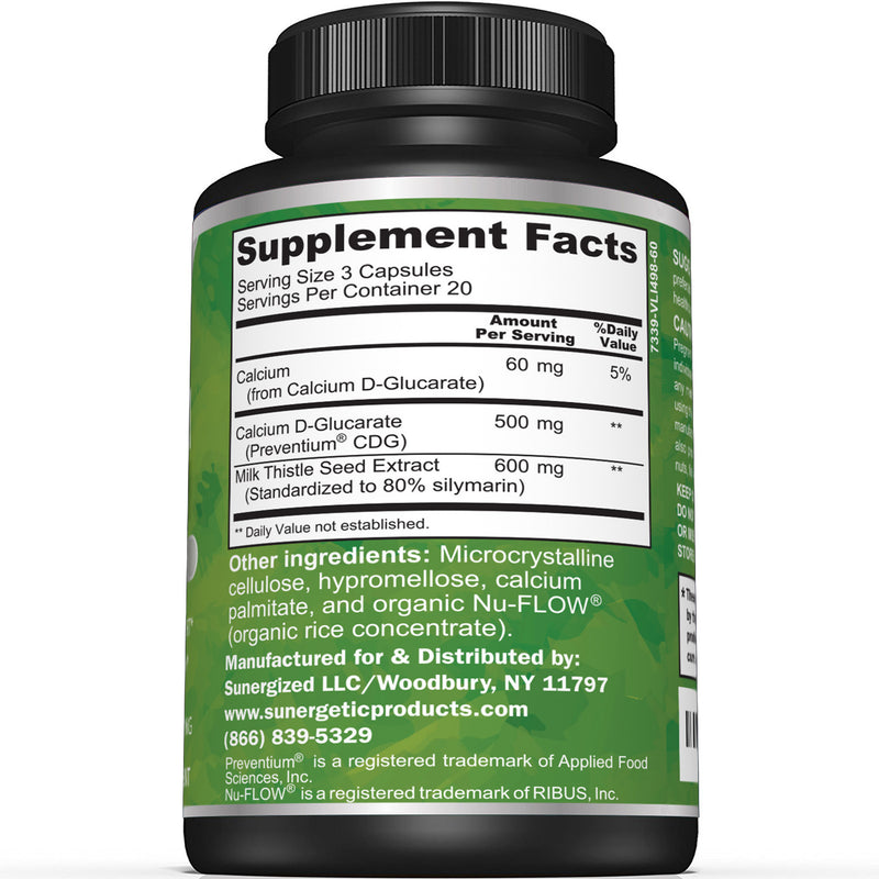 Premium Calcium D-Glucarate Supplement - Sunergetic