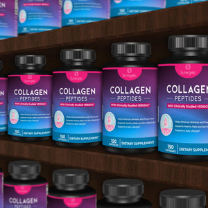 Premium Collagen Peptides Capsules – Includes 2,500 mg of VERISOL® Collagen Type 1 & Type 3 - Sunergetic