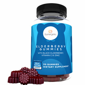 Sunergetic Premium Black Elderberry Gummies with Vitamin C & Zinc - Sunergetic