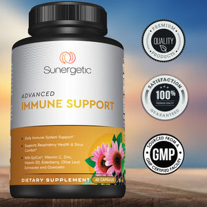 Advanced Immune Support Supplement - 60 Capsules - Sunergetic