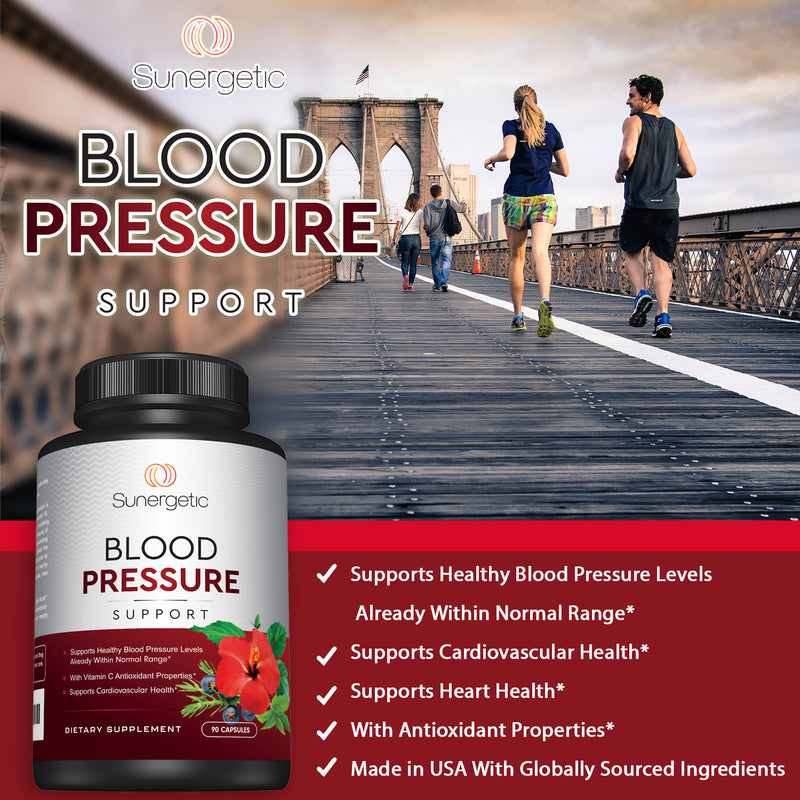Premium Blood Pressure Support for Cardiovascular & Heart Health - Sunergetic