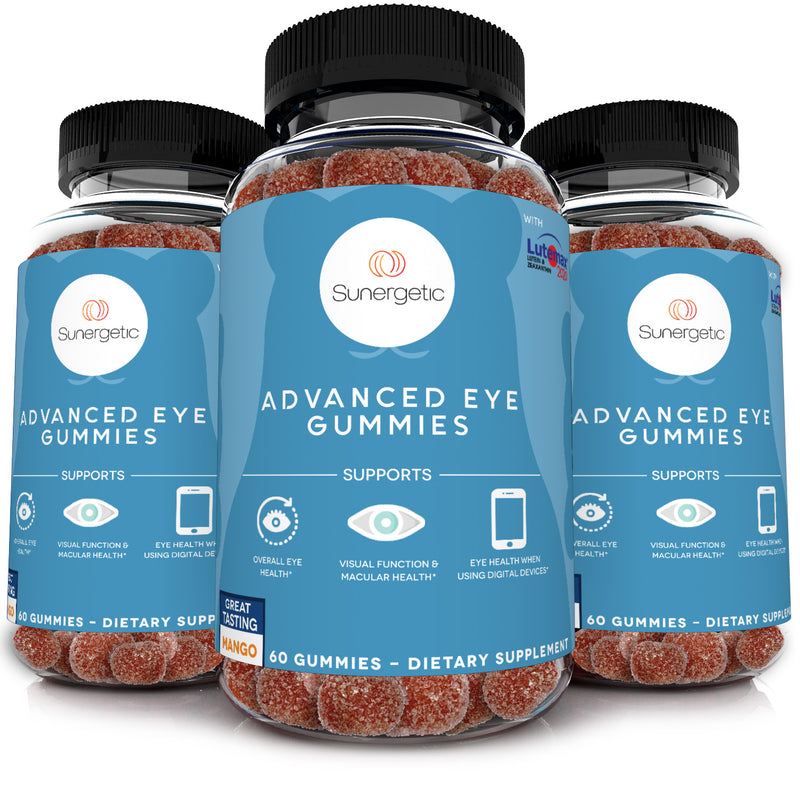 Premium Eye Support Gummies - With Lutein & Zeaxanthin - 60 Gummies - Sunergetic