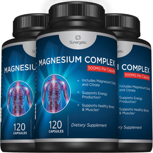 Premium Magnesium Citrate & Oxide Supplement - Sunergetic