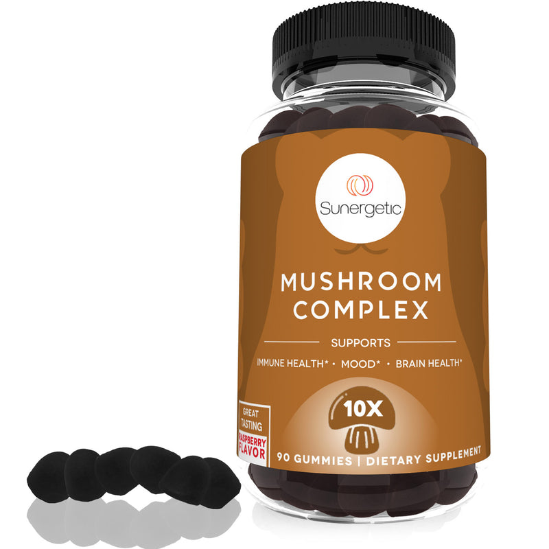 Premium Mushroom Gummies Supplement - 90 Gummies - Sunergetic