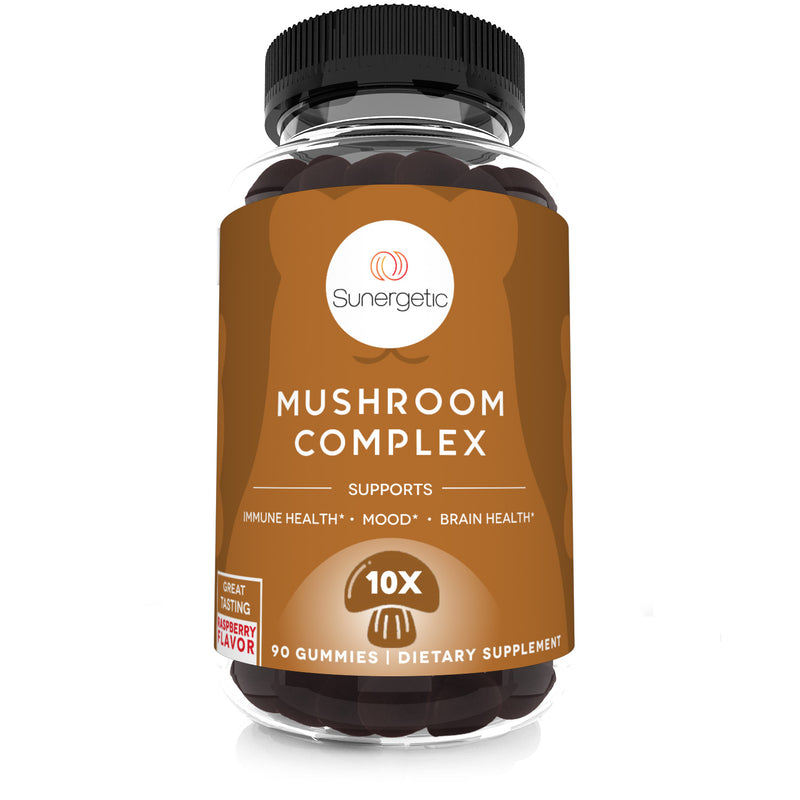 Premium Mushroom Gummies Supplement - 90 Gummies - Sunergetic