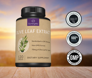 Premium Olive Leaf Extract - 750mg Per Capsule - Sunergetic