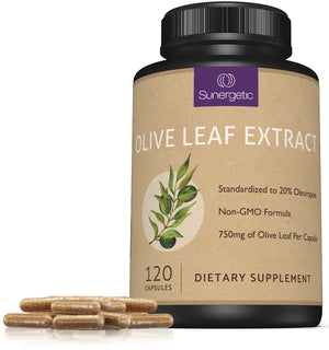 Premium Olive Leaf Extract - 750mg Per Capsule - Sunergetic