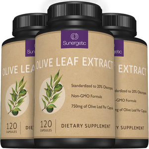 Premium Olive Leaf Extract - 750mg Per Capsule - Sunergetic