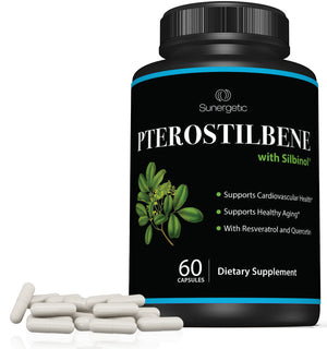 Powerful Pterostilbene Supplement - With Resveratrol & Quercetin - Sunergetic