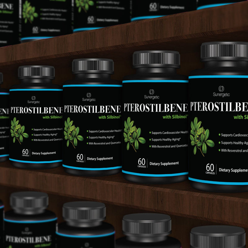 Powerful Pterostilbene Supplement - With Resveratrol & Quercetin - Sunergetic