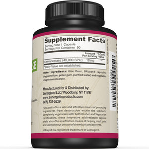 Premium Serrapeptase Enzyme Supplement - Sunergetic