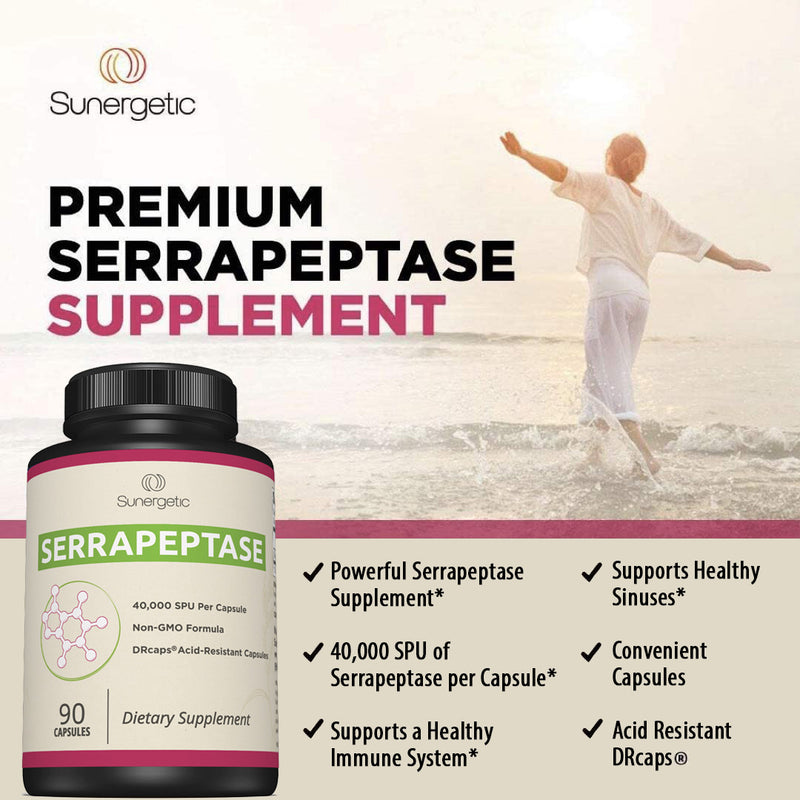 Premium Serrapeptase Enzyme Supplement - Sunergetic