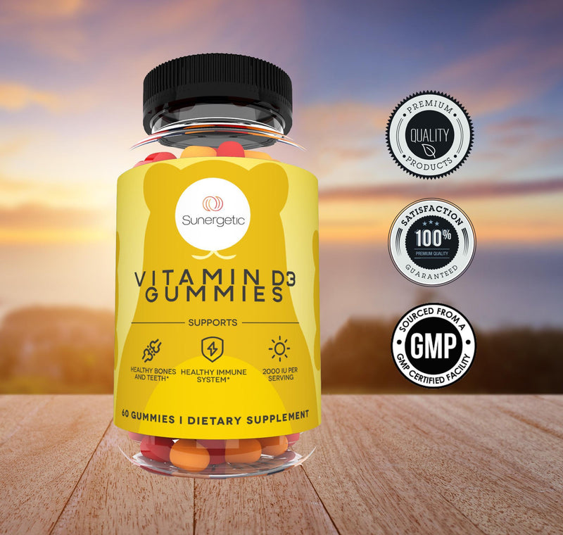 Premium Vitamin D3 Gummies – 2000 IU of Vitamin D3 per Serving - Sunergetic