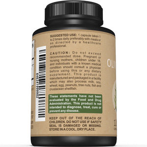 Premium Olive Leaf Extract - 750mg Per Capsule - Sunergetic