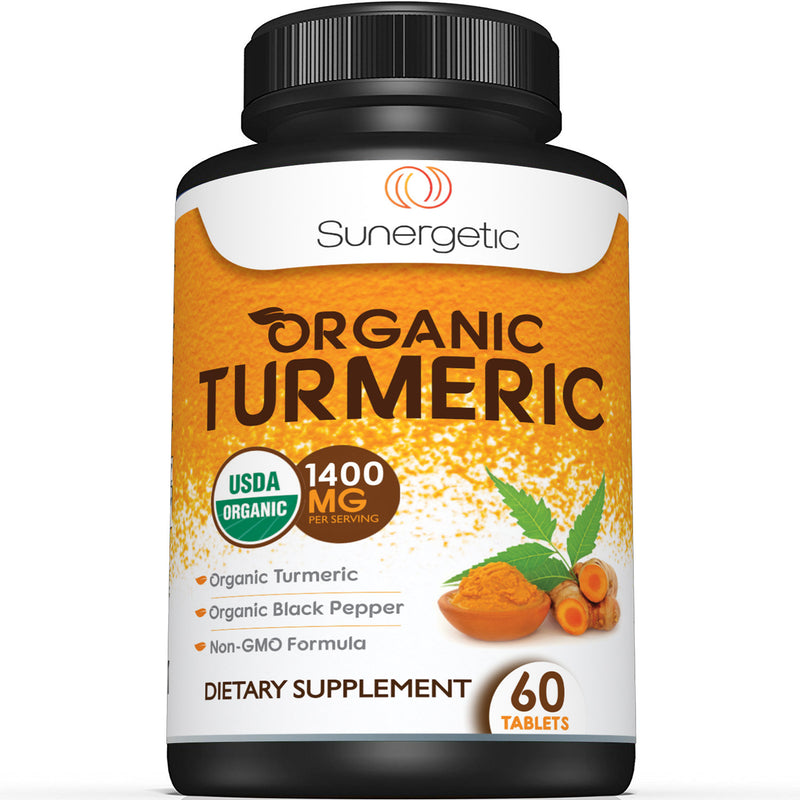 Premium Organic Turmeric - 1400 MG per Serving - Sunergetic