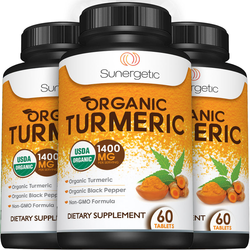 Premium Organic Turmeric - 1400 MG per Serving - Sunergetic