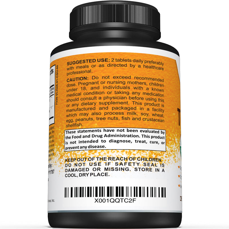 Premium Organic Turmeric - 1400 MG per Serving - Sunergetic