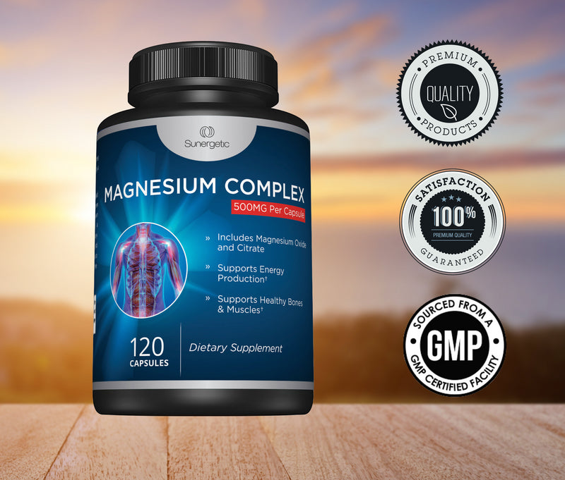 Premium Magnesium Citrate & Oxide Supplement - Sunergetic